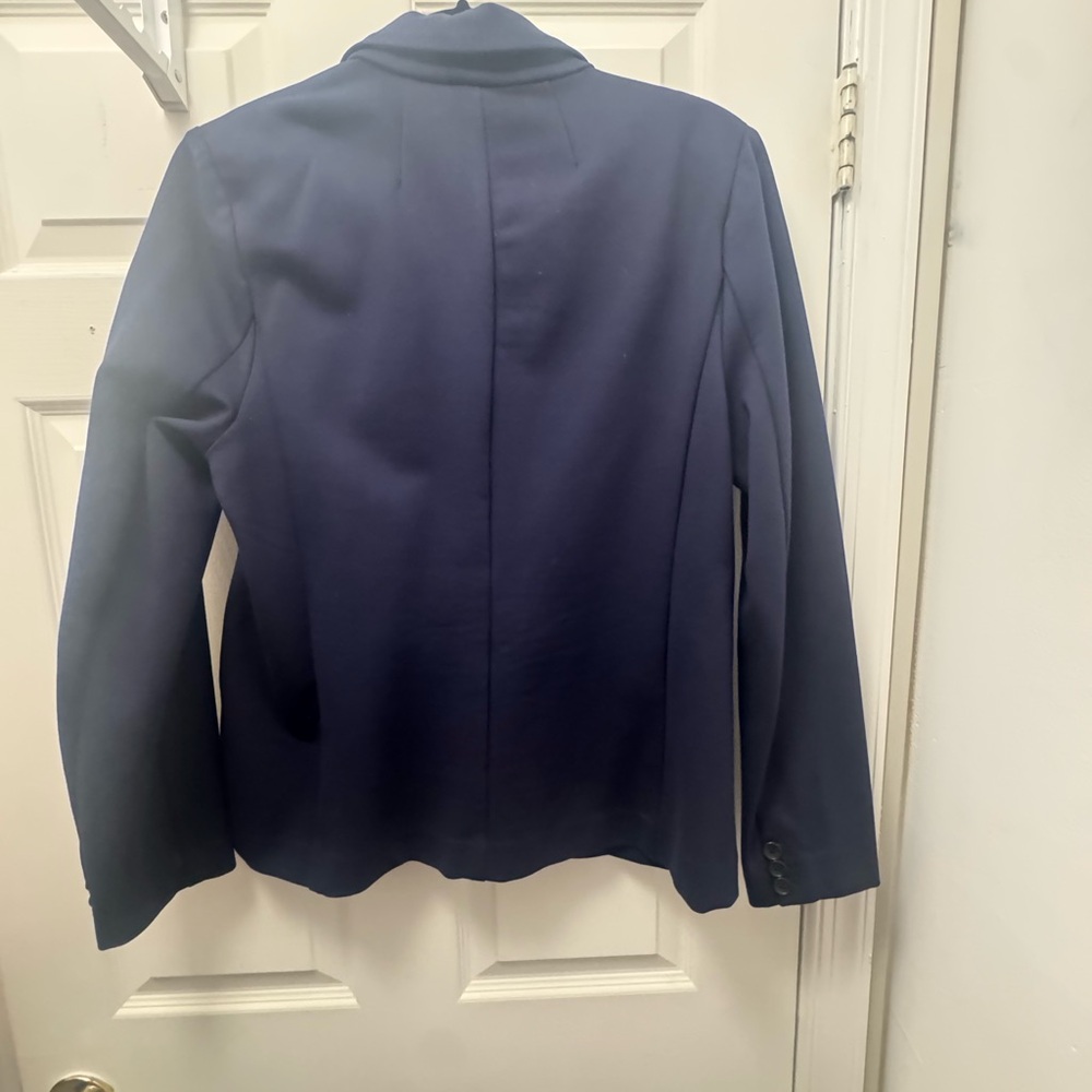 J. Crew Factory Ponte work blazer AS336 12 Navy Blue - Picture 11 of 11